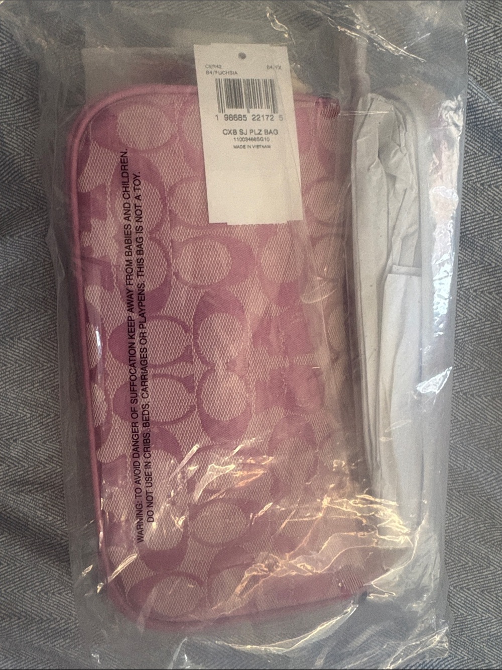 BRAIN DEAD X COACH SIGNATURE JACQUARD PLAZA BAG - FUCHSIA - Picture 5 of 6